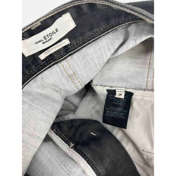 Etoile Isabel Marant Gray Seamed Slit Front Jeans - Picture 12 of 13